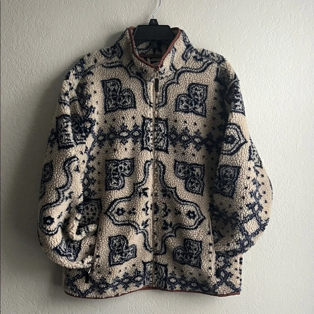 BDG Beige and Navy Patterned Jacket - Picture 4 of 16